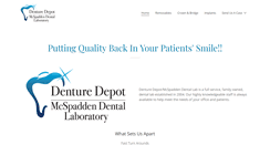 Desktop Screenshot of denturedepotinc.com