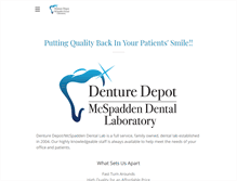 Tablet Screenshot of denturedepotinc.com